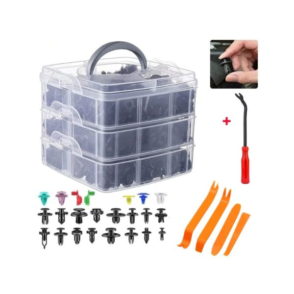 680pcs Mixed Car Door Trim Clip Fastener Vehicle Car Bumper Clips Retainer Fastener Rivet